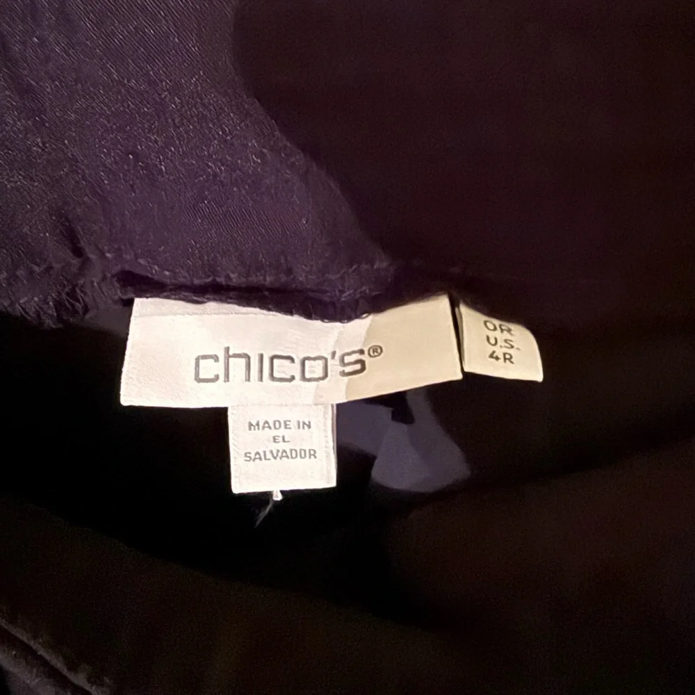 Chico's Classic Black Straight Leg Pants - Picture 2 of 3